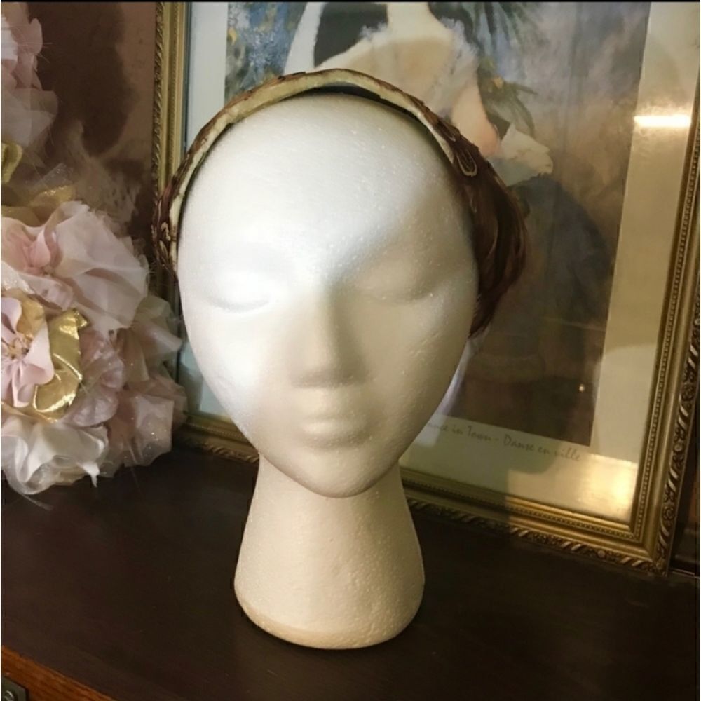 VINTAGE 1960'S PHEASANT FEATHER HEAD BAND - Picture 2 of 7